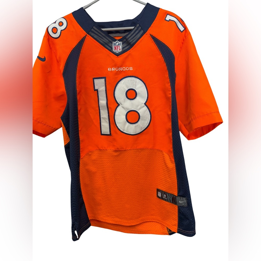 Broncos Manning men’s sz XL Nike Orange and Navy Jersey #18